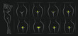 © diluck - Lightning flash icons set, lightning strike, high voltage symbol or charge signs.