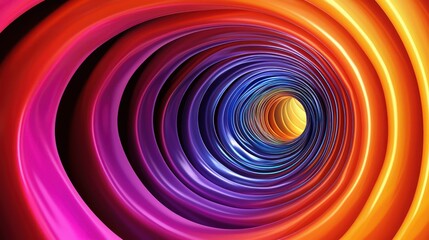 Wall Mural - curved lines forming a mesmerizing vortex in bold contrasting colors