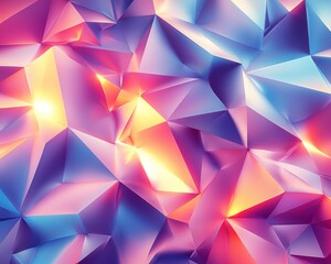Wall Mural - dynamic abstract background with polygonal structures and vibrant hues