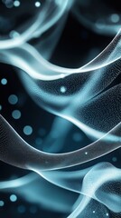 Wall Mural - flowing abstract ribbons light with soft transitions and depth