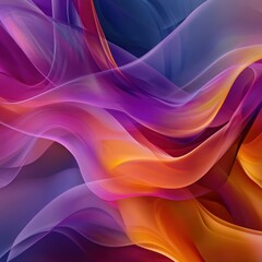 Wall Mural - fluid abstract motion with curving lines and gradient transitions in vivid colors