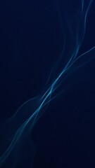 Wall Mural - minimalist background with an elegant flowing blue fractal light wave rippling gently. smooth digita