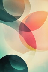 Wall Mural - layered circles in soft gradients, giving a modern abstract look