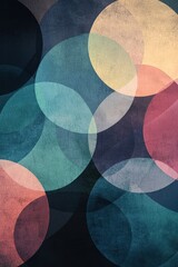 Wall Mural - layered circles in soft gradients, giving a modern abstract look