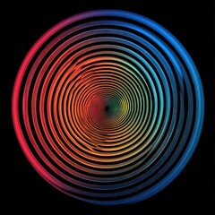 Wall Mural - smooth circular gradient transitions, creating a hypnotic spiral pattern