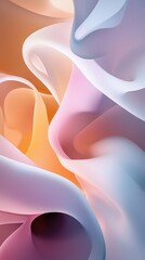 Canvas Print - soft curves and gradient overlays in a fluid, organic abstract form