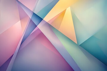 Wall Mural - soft pastel gradients blending into geometric shapes with smooth edges