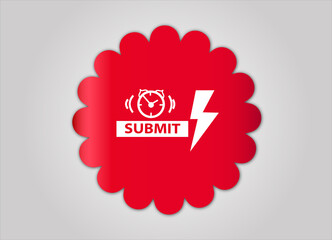 red flat sale banner for submit banner and poster 