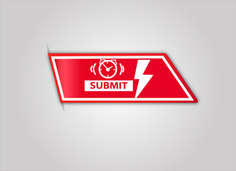 red flat sale banner for submit banner and poster 