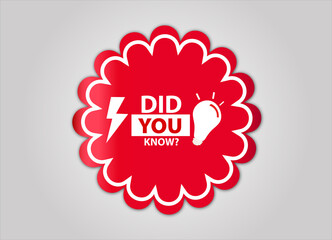 red flat sale banner for did you know  banner and poster 