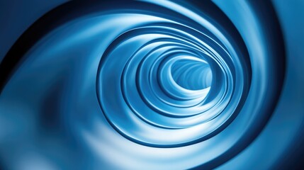 Abstract geometric blue tunnel loop motion illustration