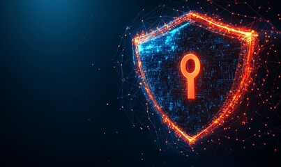 Network protection or Cyber security. Cyber technology web services for business and internet project. a background for cyber security with copy space