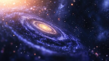 Wall Mural - Illustration of deep space rich in stars in 3D cartoon rendering