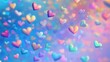© VRVisionary - Colorful flying hearts for Valentine s Day Rainbow hued scattered hearts perfect for an LGBT themed card Charming 2D cartoon illustration of heart designs