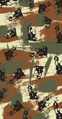 Sticker - Unique Own Made Military Camouflage Abstract art, suitable for Army Troops in Forest and Deserts Terrain. potrait background