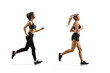 © Ljupco Smokovski - Full length profile shot of a female friends jogging