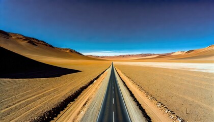 Road in desert.