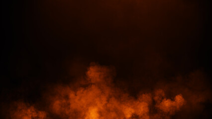 Wall Mural - Abstract fire smoke misty fog on isolated black background. Texture overlays. Design element.