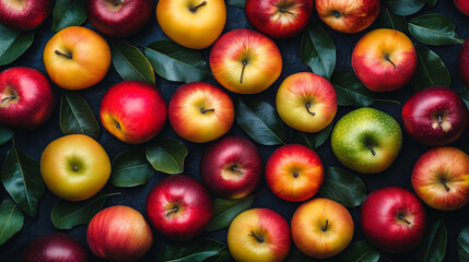 Close-up of apples showing texture and vibrant colors