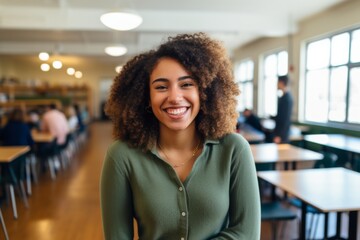 Smiling portrait of a young female student