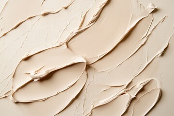 Elegant creamy beige texture with soft lines ideal for cosmetic product advertising in a high-quality, close-up view