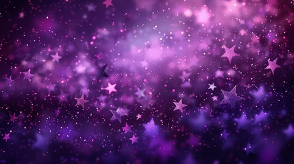 purple stars falling on dark purple background