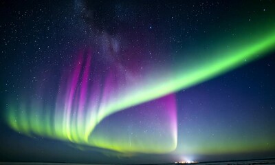 colorful aurora borealis (northern lights) above the sky,beautiful shot of aurora borealis northern 