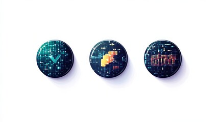 Illustrations Showcasing Unique Code Symbols Representing Various Programming Languages And Technologies