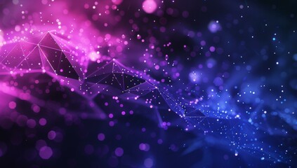 Wall Mural - abstract purple and blue lights with a geometric pattern. ai.