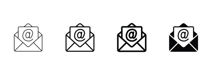 Wall Mural - mail icon set. email symbol icon vector