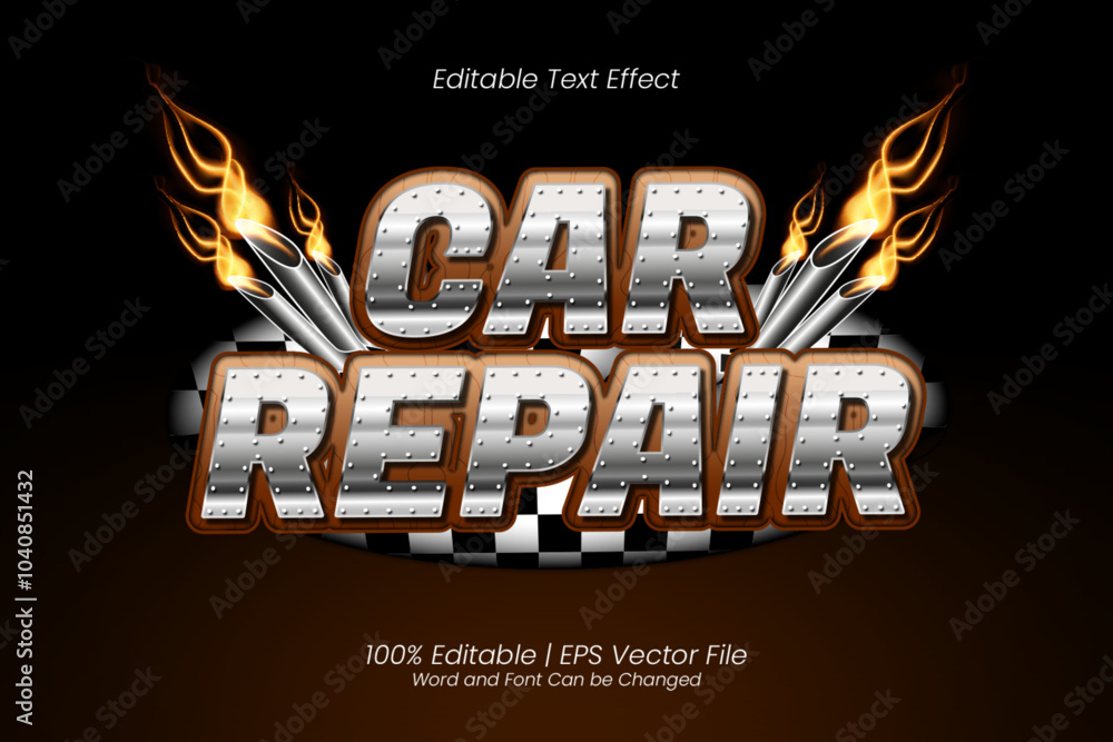 Car Repair Editable text Effect Stock Vector | Adobe Stock