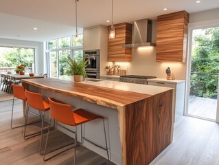 modern kitchen interior in house