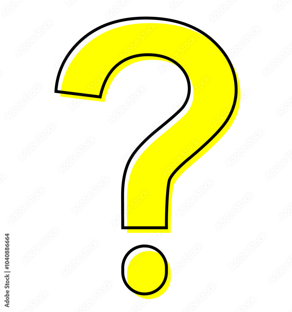 Question Mark Cartoon Style Clipart Cartoon Question Mark Without ...