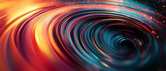 Wall Mural - a colorful swirl with a blue center. the swirl is made up of many different colors and it looks like