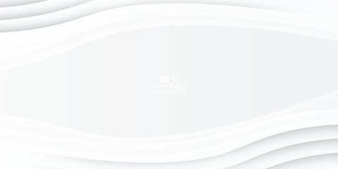 Aufkleber - abstract white wave background with gradient color and artistic wave dynamic line decoration. vector wavy abstract minimal line