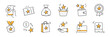 © Polina Tomtosova - Reward bonus gift icon set. Benefit reward bonus loyalty prize hand drawn sketch line pen stroke style icon. Benefit gift coupon, loyalty card sketch doodle drawn collection. Vector illustration