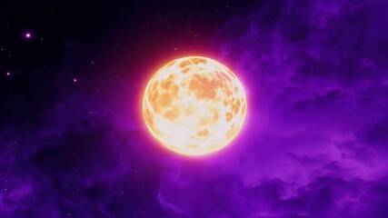 Wall Mural - captivating 4k animation depicts solar eclipse featuring sun dynamic flares darkened moon obscuring 