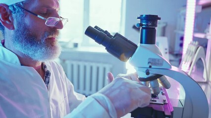 Wall Mural - chemist analyzes chemical compounds in innovative laboratory with advanced equipment