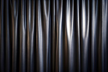 Canvas Print - luxurious dark gray velvet curtain with smooth black texture