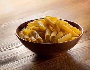 Pasta in wooden table