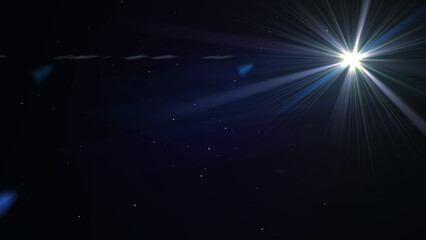Wall Mural - White Flare Lights With Lens Flare, Widescreen 4K Resolution