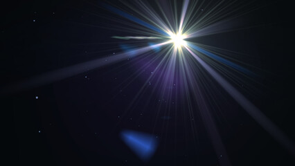 Wall Mural - White Flare Lights With Lens Flare, Widescreen 4K Resolution