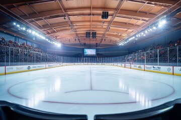 Hockey arena with a professional-grade ice layout.