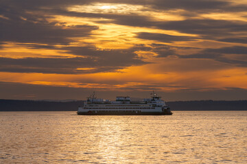 Sunset Ferry Journey