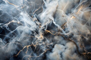 Wall Mural - swirling smoke patterns in abstract photograph with smoke texture