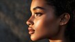 © Berkah - Profile face of young beautiful woman with clean skin.