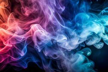 Wall Mural - vibrant cloud of colorful smoke texture in abstract photography