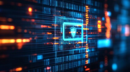Blurred background emphasizes the importance of secure authentication.