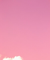 Wall Mural - a peaceful scene of a pink sky dotted with soft, white cumulus clouds, perfect for backgrounds and d