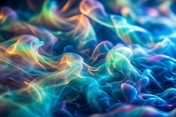 Wall Mural - colorful smoke texture swirling and flowing in ethereal abstract image